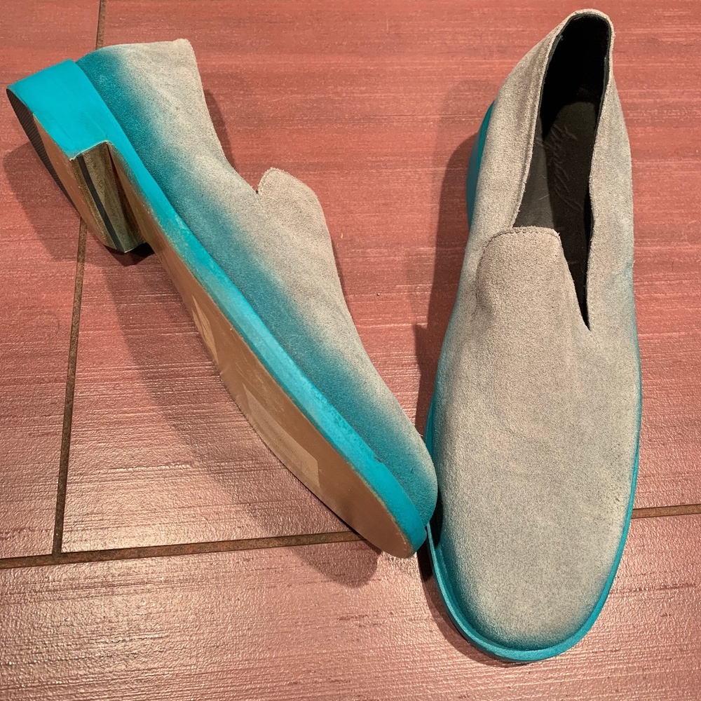 New without tags Esquivel suede loafers